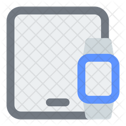 Smartwatch And Tablet Icon - Download in Dualtone Style