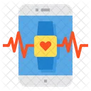 Herzfrequenz Gesundheit Smartphone Symbol