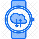 Smartwatch-Cloud-Datenaustausch  Symbol