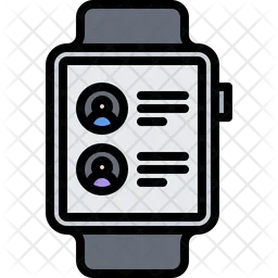 Smartwatch Contact Details  Icon