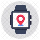 Localizacao Do Smartwatch Localizacao Do Relogio De Pulso Localizacao Da Smartband Ícone