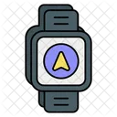 Smartwatch Location Navigation Wristwatch Icon