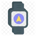 Smartwatch Location Navigation Wristwatch Icon