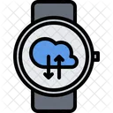 Intercambio de datos en la nube del reloj inteligente  Icono