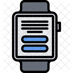 Smartwatch Text Button  Icon