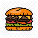 Zerschlagen Burger Essen Symbol
