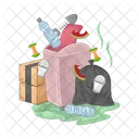 Smelly trash can  Icon