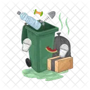 Smelly Garbage Trash Icon