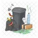 Smelly Garbage Trash Icon
