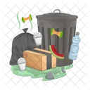 Smelly Garbage Trash Icon