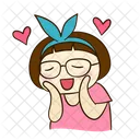 Love Smile Heart Embarrass Miumiu Emoticon Expression Icon