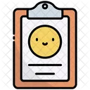 Clipboard Smile Vote Icon