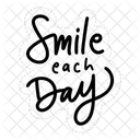 Smile Each Day Motivation Positivity Icon