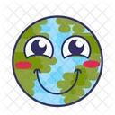 Smile Earth Happy Earth Emoticon Icon