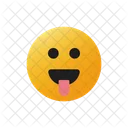 Smile Face With Open Tongue Akward Face Face Icon