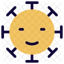 Smiled Closed Eyes Coronavirus Emoji Coronavirus Icon