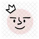 Smiley Coroa Pastel Ícone