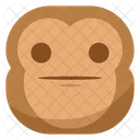 Flat Emotion Monkey Emoji Icon