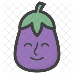 Smiley Brinjal Emoji Icon