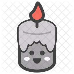 Smiley Candle Emoji Icon