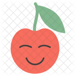 Smiley Cherry Emoji Icon