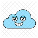 Smiley Cloud Happy Cloud Cloud Emoji Icon