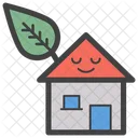 Smiley Eco House Ecology Eco Home Icon