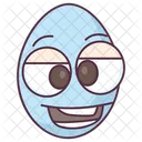Edible Smiley Egg Egg Shell Icon