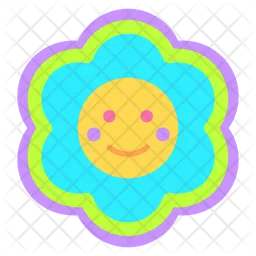 Smiley Flower  Icon