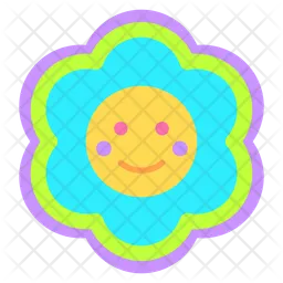 Smiley Flower  Icon