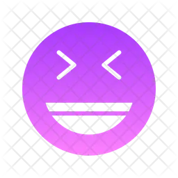 Smiley Glyph Gradient Emoji Icon