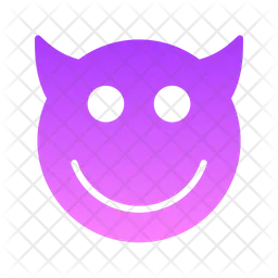 Smiley Glyph Gradient Emoji Icon