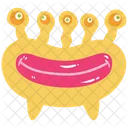 Smiley lip yellow alien  Icon
