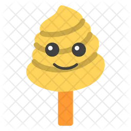 Smiley Lolly Stick Emoji Icon