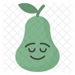 Smiley Pear Emoji Icon