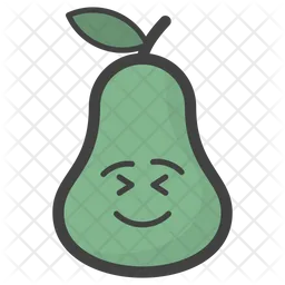 Smiley Pear Emoji Icon