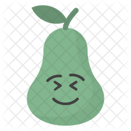 Smiley Pear Face Emoji Icon
