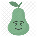 Smiley Pear Face Emoji Emoticon Icon
