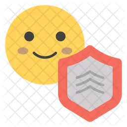 Smiley und Schild Emoji Symbol