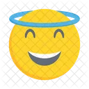 Smiling Emoticon Halo Icon