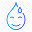 Smiling Emoji Smileys Expression Emoticon Mineral Water Drop Blood Icon