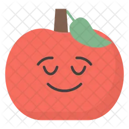 Smiling Apple Emoji Icon