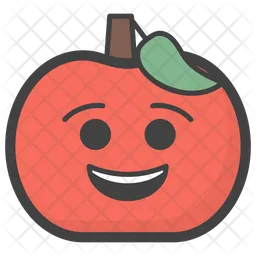 Smiling Apple Emoji Icon