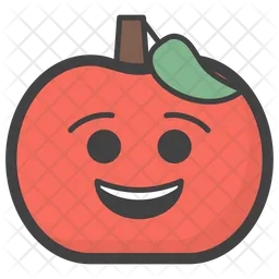 Smiling Apple Emoji Icon