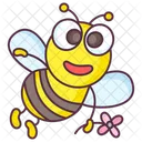 Cartoon Bee Honey Bee Animal Icon
