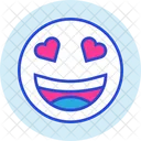 Smiling Big Face With Heart Eyes Emoji Smiling Big Face Face With Heart Eye Icon