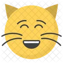 Smiling Cat Face  Icon