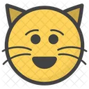 Smiling Cat Face  Icon