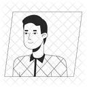 Smiling caucasian man in shirt  Icon