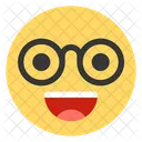Smiling Face Glasses Glasses Face Icon